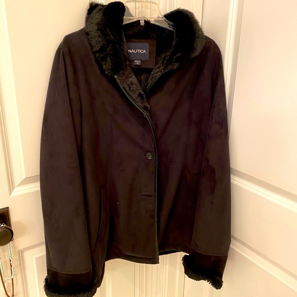Nautical XL Black Coat. Excellent Condition